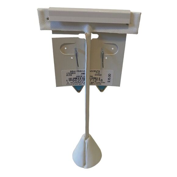 Diamond Shaped Faux Turquoise Drop Earrings - Picture 4 of 6